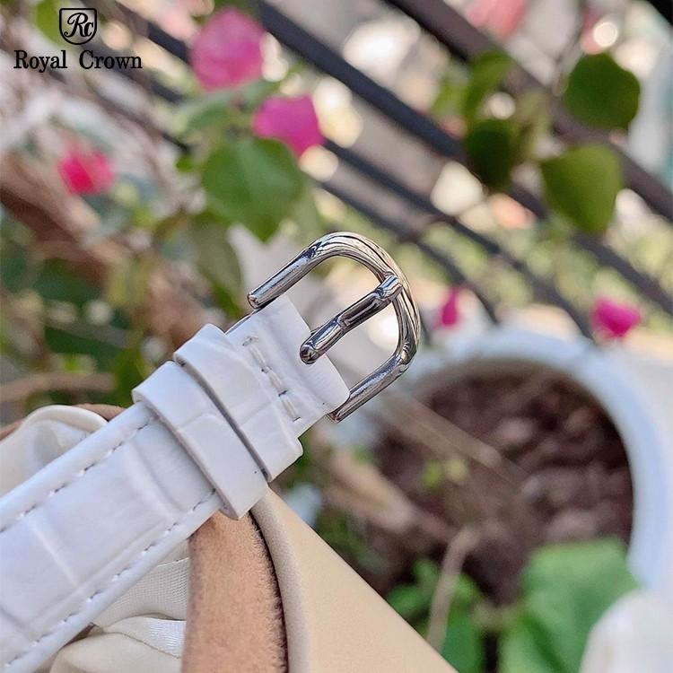 Đồng Hồ Nữ Chính Hãng Dây Da Royal Crown 3635 Chống Nước Chống Xước