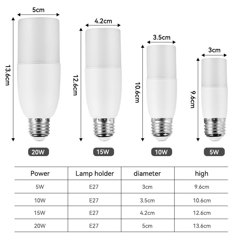 Bóng đèn LED 6500K Hiệu ứng ánh sáng ban ngày Bóng đèn LED Bóng đèn Bắp bóng Bóng đèn Mentol Bóng đèn E27 Tiết kiệm 90% năng lượng
