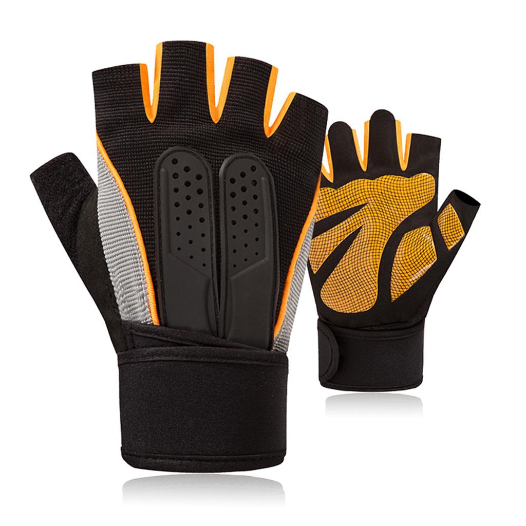 Mens Cycling Gloves, Half Finger Biking Gloves Gel Pad Shock-Absorbing Anti-Slip Breathable Motorcycle Mountain Bike Gloves Unisex