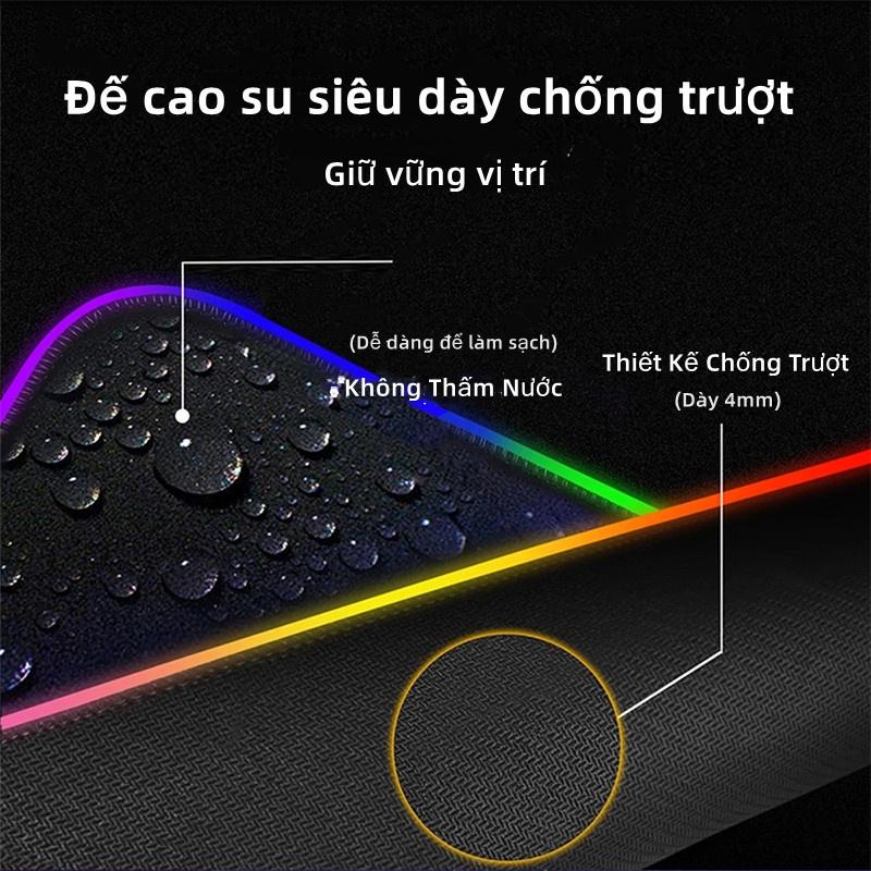 Bàn Phím Đèn LED RGB Lót Chuột Lớn LED Bàn Di Chuột Led Bàn Phím Phát Sáng Tấm Lót Chuột Cỡ Lớn RGB Phát Sáng Nhiều Màu