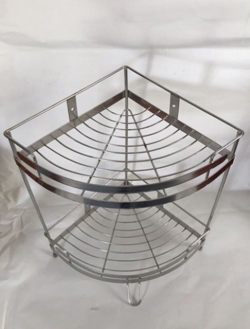 Kệ góc nhà tắm inox 2 tầng - KT: 24x24x41