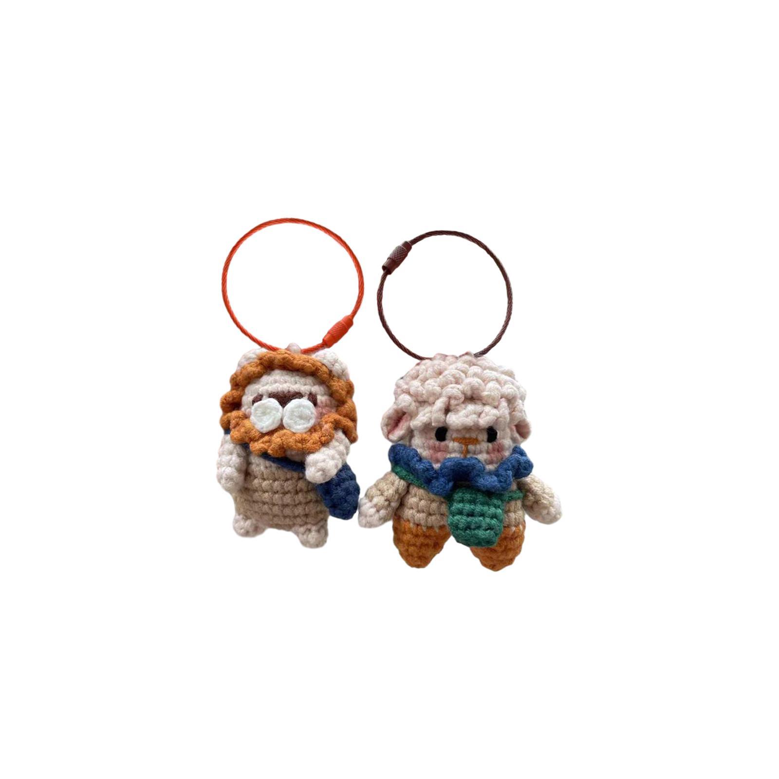 Keychain Pendant Crochet Material Package Doll Hanging Ornament Make Your Own Perfect Gift Hand Knitting Toy Crocheting Accessories