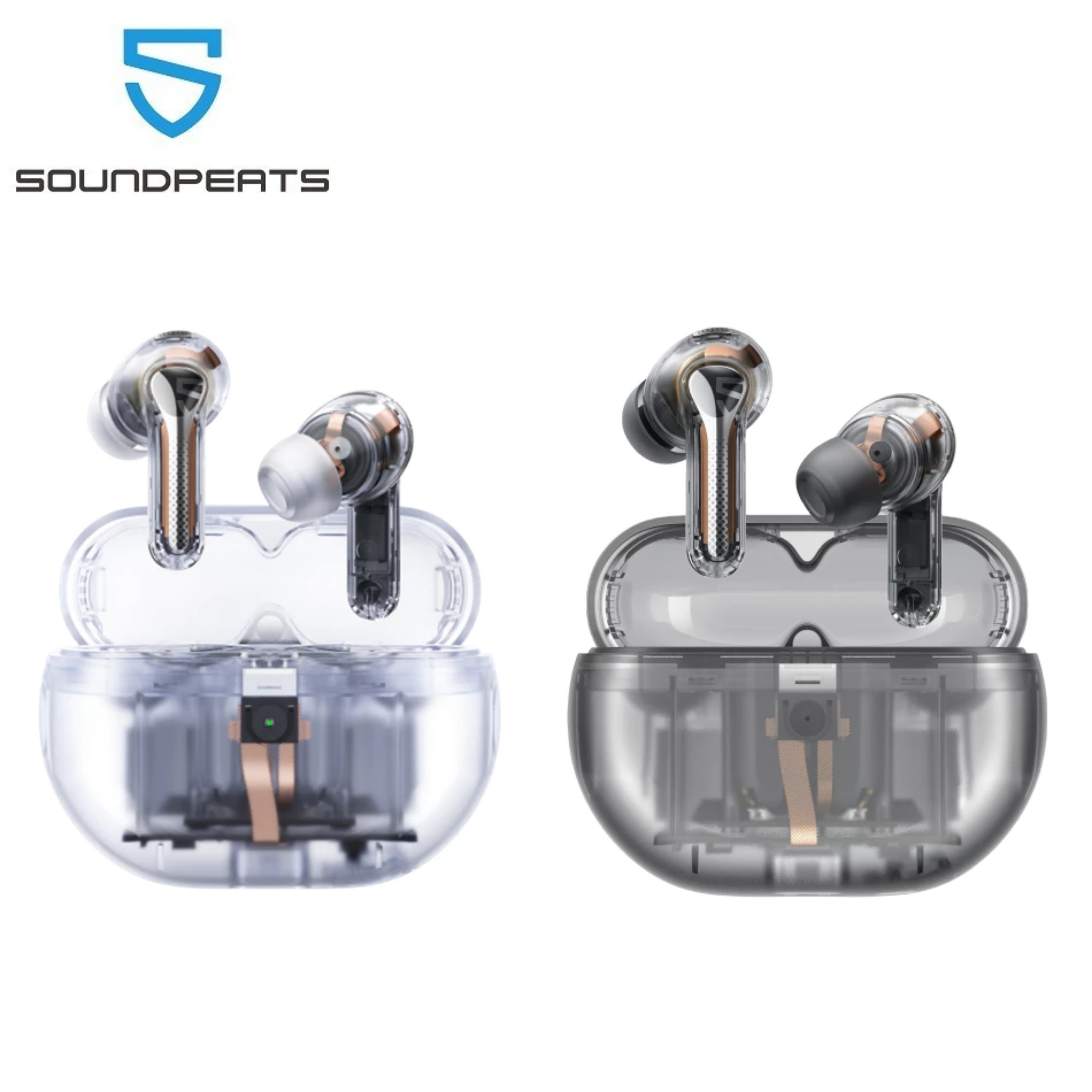 Tai nghe Bluetooth True Wireless SoundPEATS Capsule 3 Pro Transparent - Hàng Chính Hãng