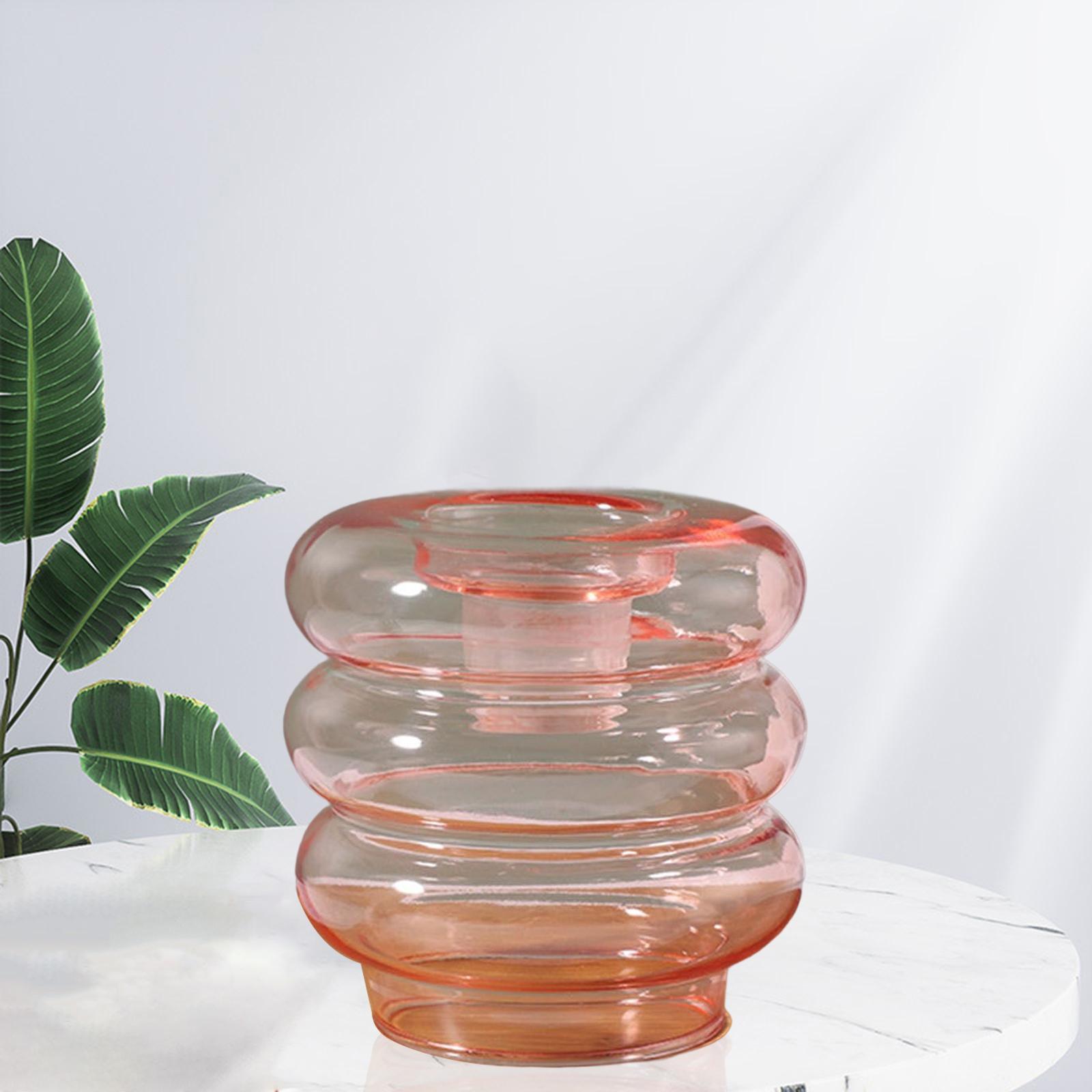 Pillar Glass Candle Holder, Romantic for Decor Dining Table Party Home