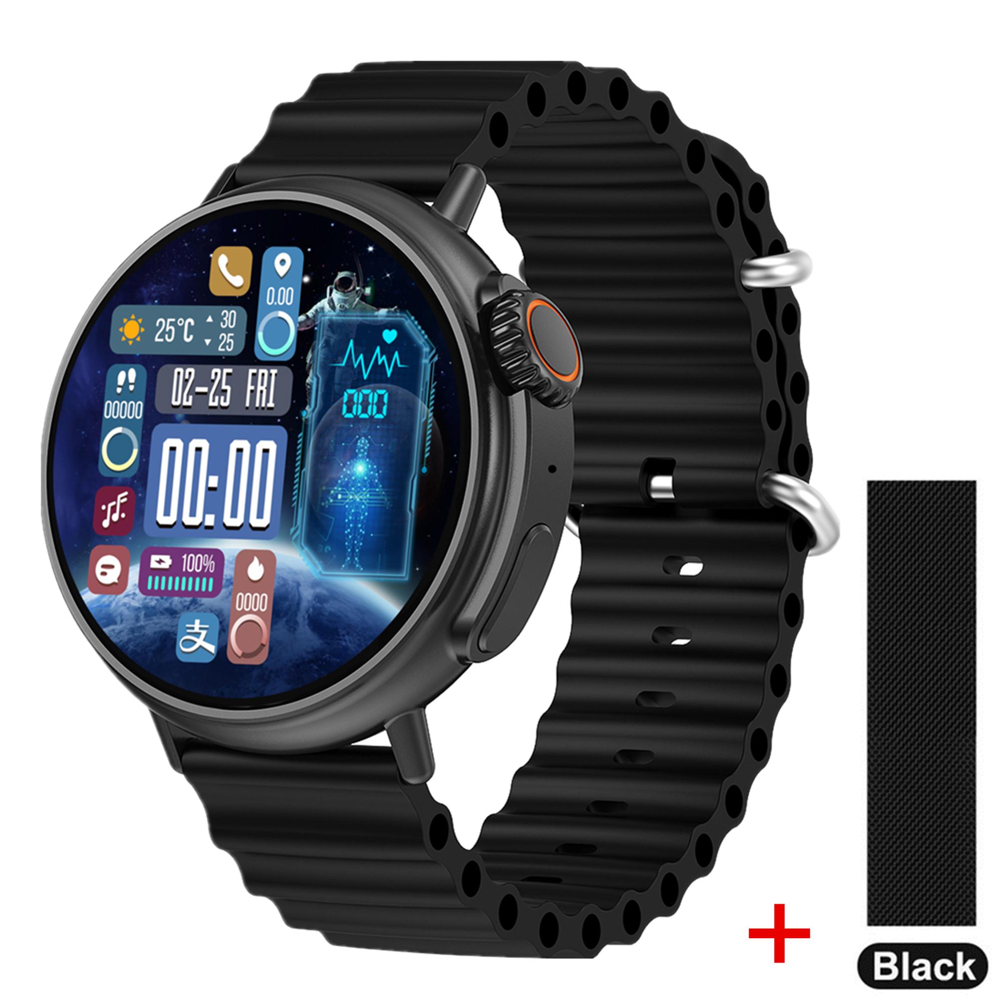 Glucose máu không xâm lấn ECG PTT Đồng hồ thông minh Men 1.83 "Màn hình huyết áp oxy oxy nhiệt độ cơ thể smartwatch 60 quay số