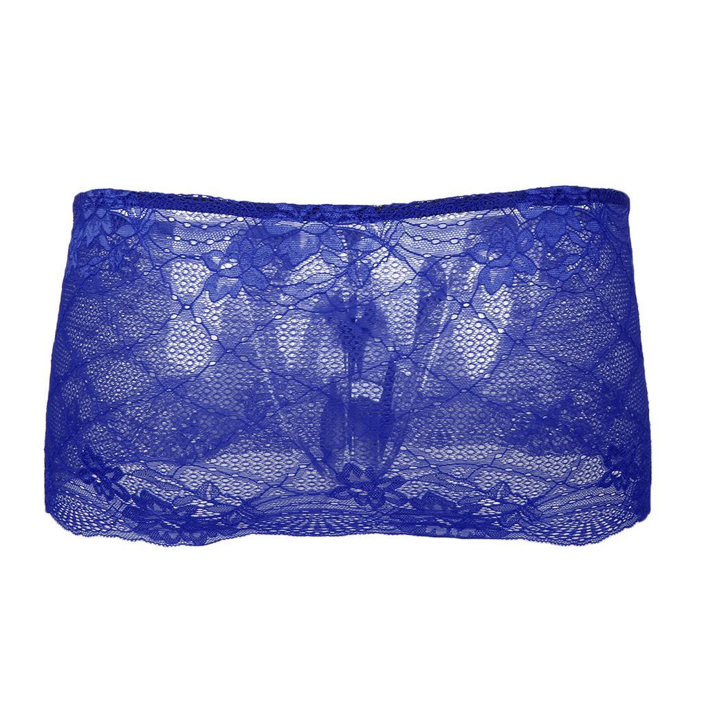 2-3pack Men's Lace Floral Sissy Pouch Panties Girlie Skirted Mesh Thong