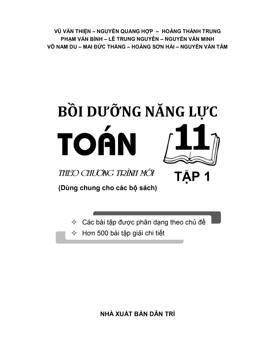 Bồi Dưỡng Năng Lực Toán 11 - Tập 1 Theo Chương Trình Mới _KV