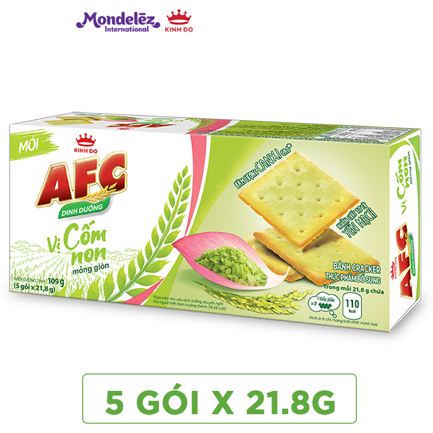 Combo 3 hộp bánh quy dinh dưỡng AFC vị cốm non 3x109g