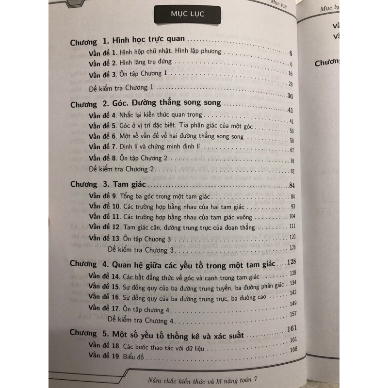 Sách - Combo 2 Cuốn Nắm chắc kiến thức và kĩ năng Toán 7 Đại số và Hình học xác suất thống kê