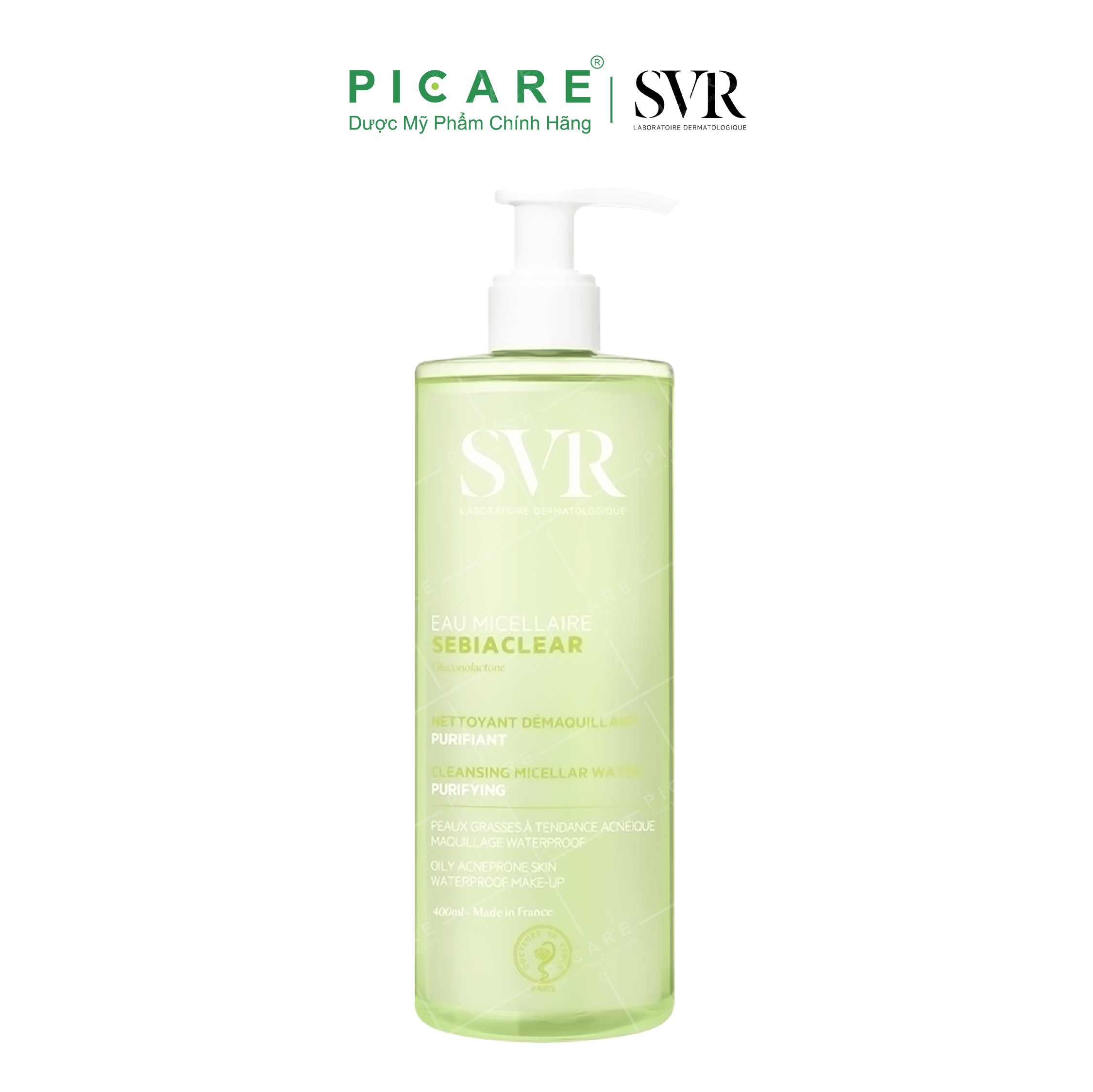 Bộ Đôi Sữa Rửa Mặt Dạng Gel SVR Sebiaclear Gel Moussant 400ml và Tẩy Trang Sebiaclear Eau Micellaire Cho Da Dầu Mụn 400ml