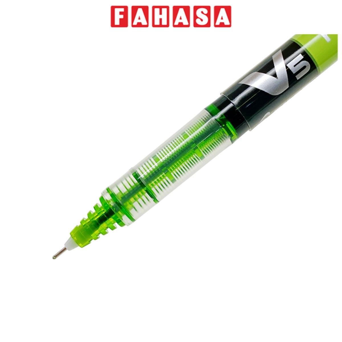 Bút Mực Nước Hi-Tech V5 0.5 mm - Pilot BX-V5-LG - Mực Xanh Lá