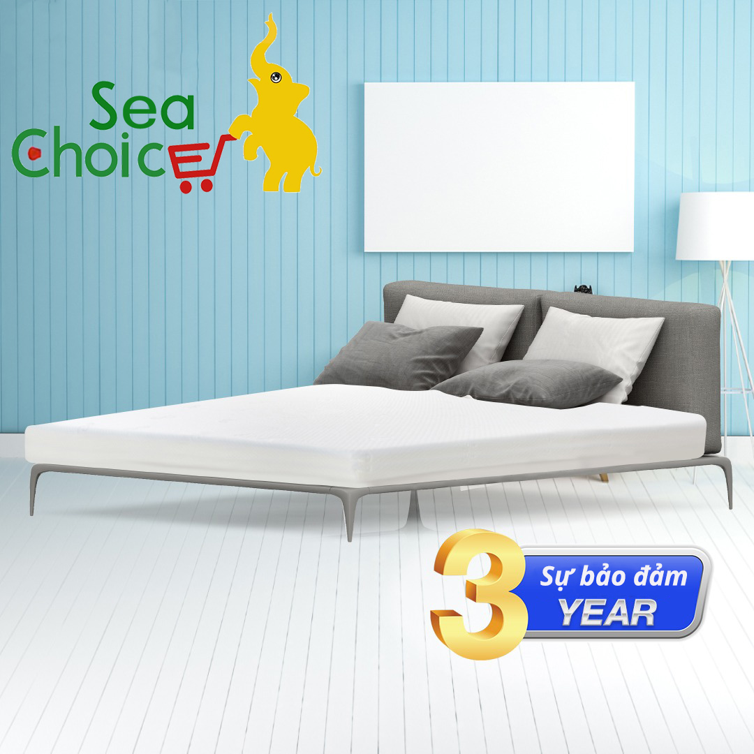 Topper nệm Sea Choice làm bằng Cool gel memory foam + sponge có 5 kích thước được chọn dày 5 / dày 10 - Bảo hành 10 năm