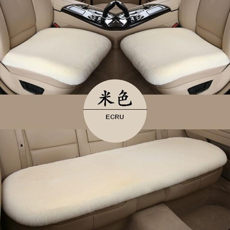 Đảm Bảo Chất Lượng Xe Mùa Đông Đa Năng Đệm Giả Lông Thỏ Bộ 3 Sang Trọng Ấm Vuông Nhỏ Đệm Đệm Đơn chống Trơn Trượt Không Có Tựa Lưng