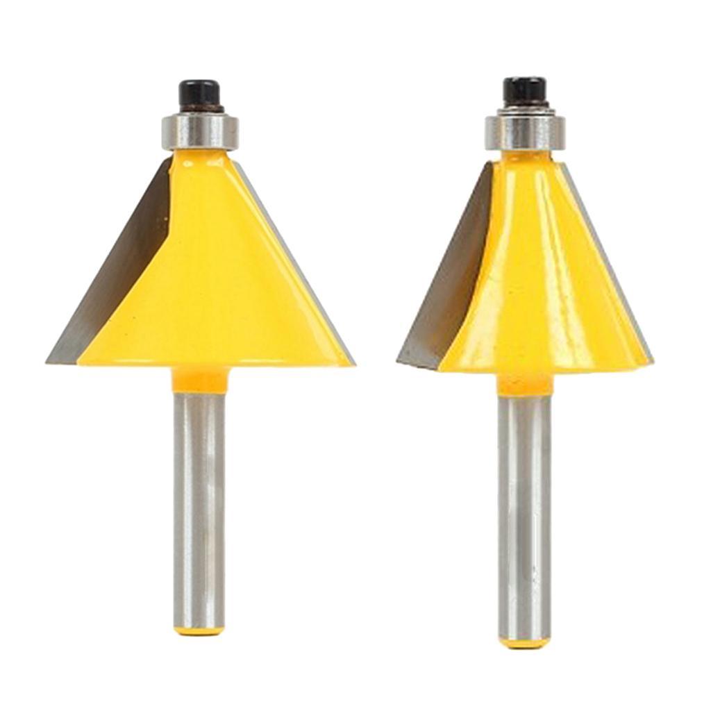Woodworking 30° &amp; 22.5° Chamfer/Bevel Edging Router Bit with 1/4-Inch Shank