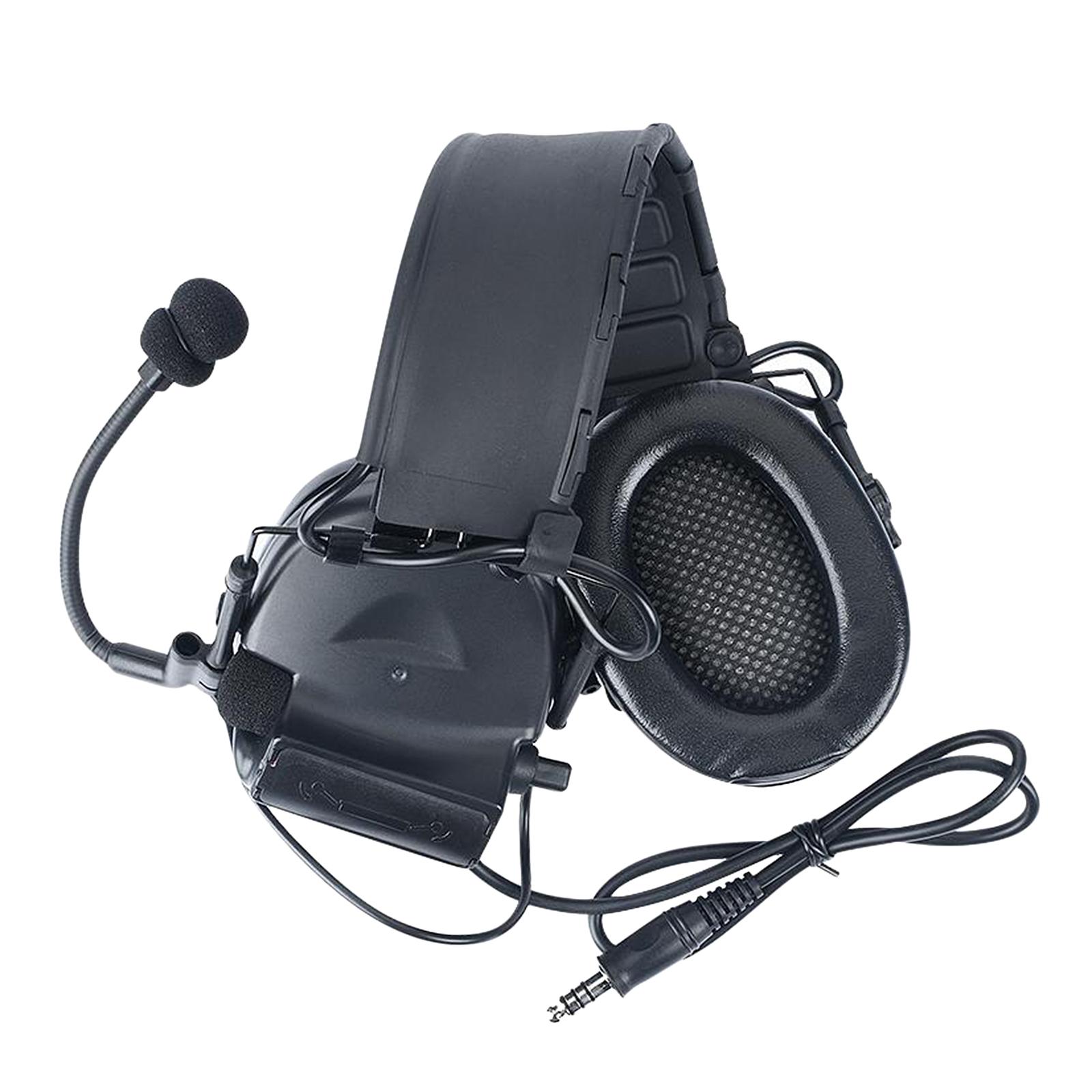 Tactical Headset Hearing Defender No Noise Reduction Sound Pickup Headphones for Outdoor Sports HUnting Shooting