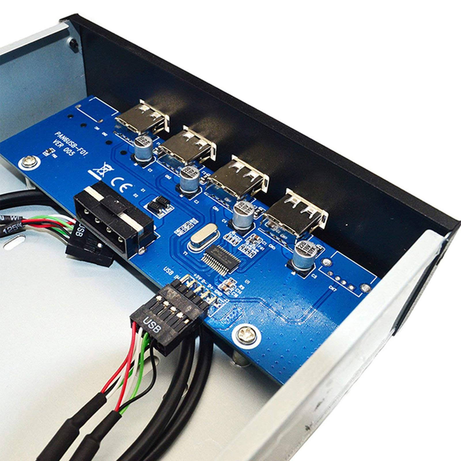 Front Panel USB Hub 4 USB 3.0 Port 19 Pin to 4 Interface for Computer PC