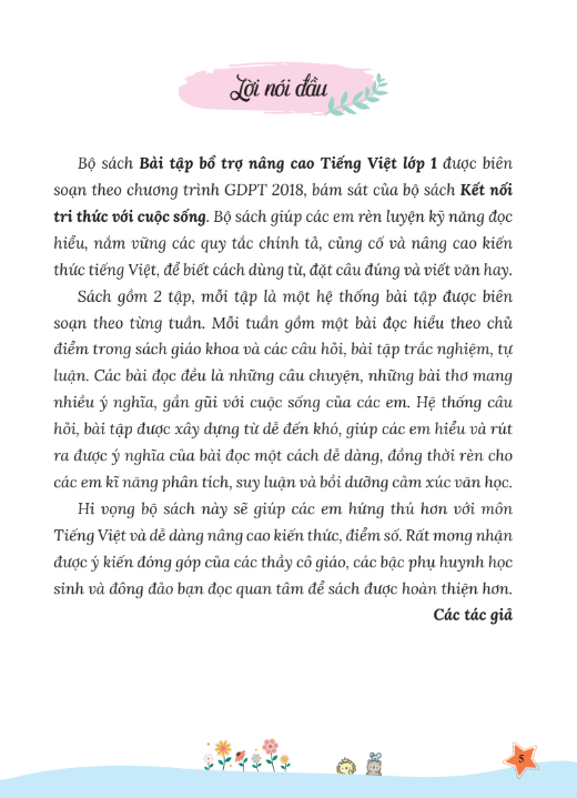 Sách - Bài Tập Bổ Trợ Nâng Cao Tiếng Việt Lớp 1 – Tập 2
