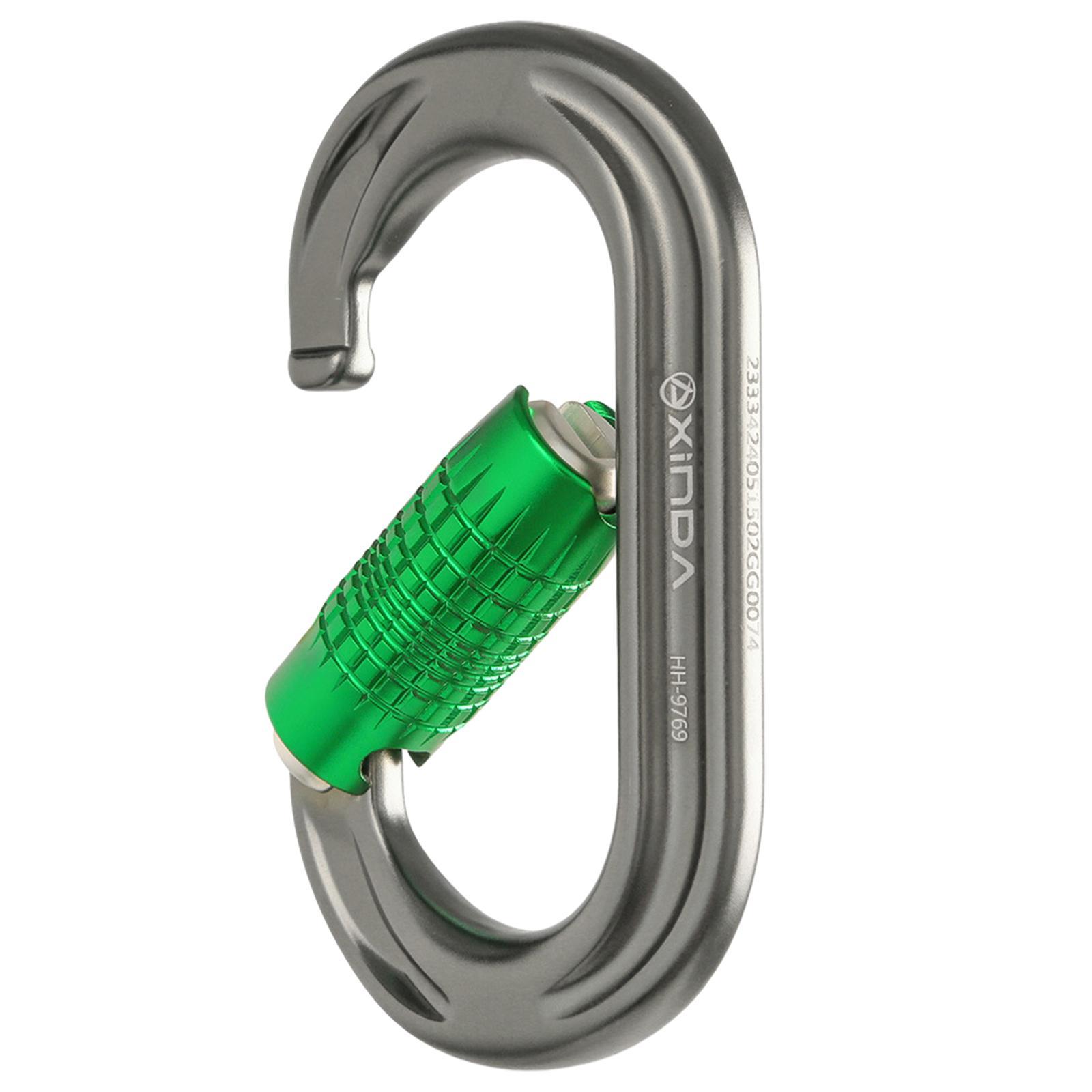 Auto Locking Carabiner Heavy Duty Carabiner 24kN Screw Lock Hanging Hook Buckle O Shape Carabiner Clip for Mountaineer, Yoga