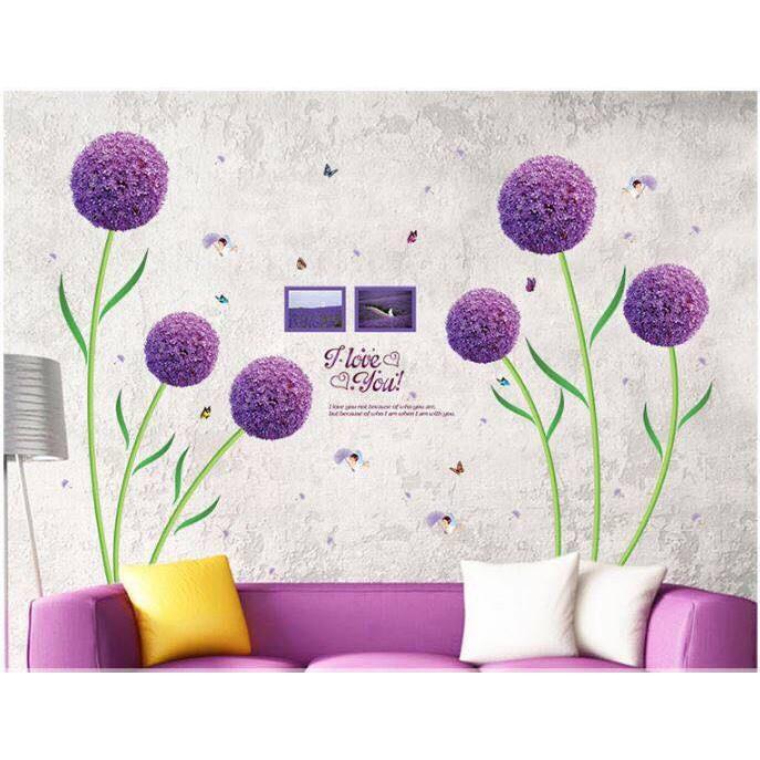 Decal dán tường cẩm tú cầu khung ảnh