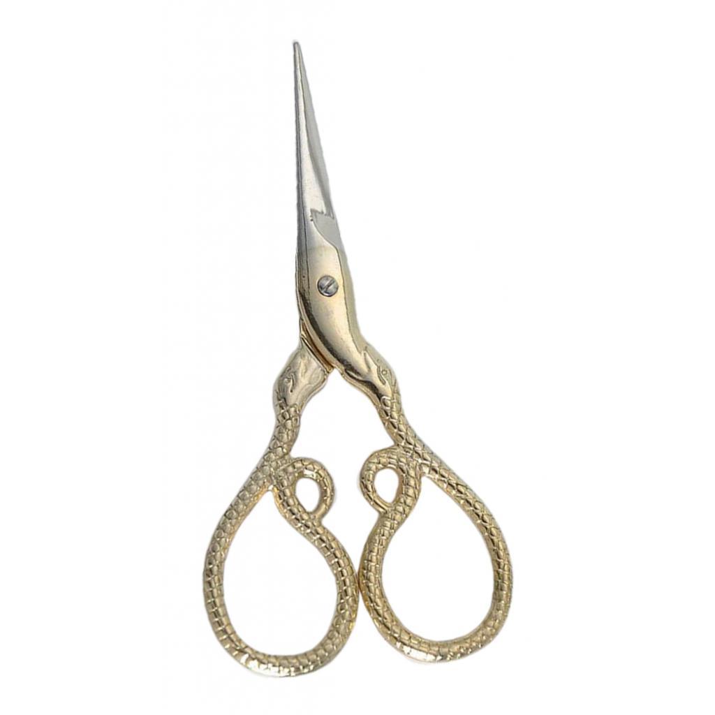 Vintage Snake Shape Sewing Scissors Trimming Dressmaking Shears Cross Stitch Stainless Steel Tailor Scissors for Sewing Embroidery Fabric