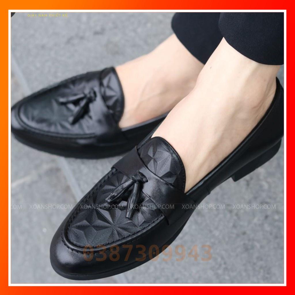 Giày Da Nam Bền Đẹp Gía Rẻ In 3D Thời Trang Có Chuông - Mã G012 chuông