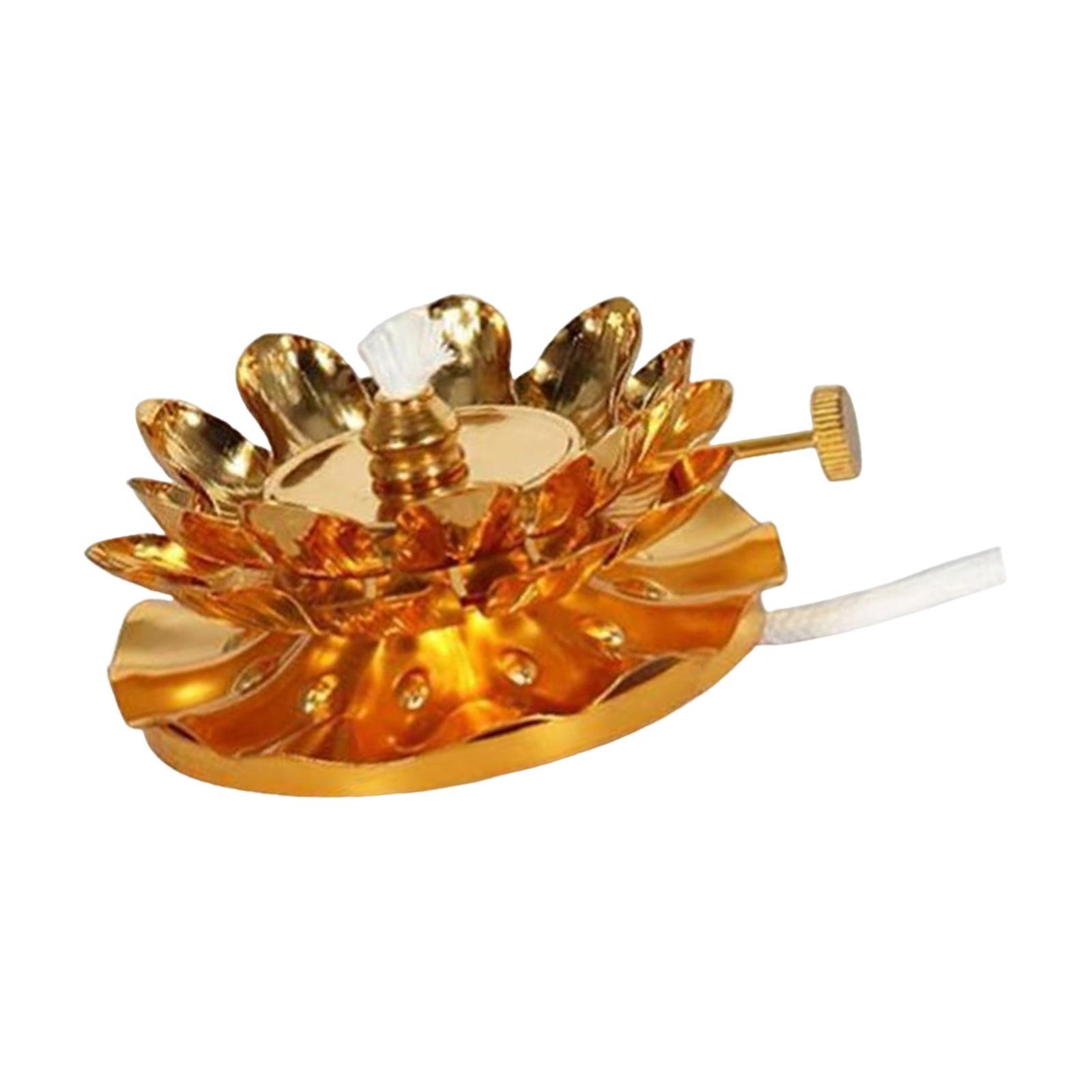 Retro Style Butter Lamp Wick Holder Without Wick Lamp Holder Alloy Ghee Lamp Holder for Home Decor Replacement DIY Supplies Altar