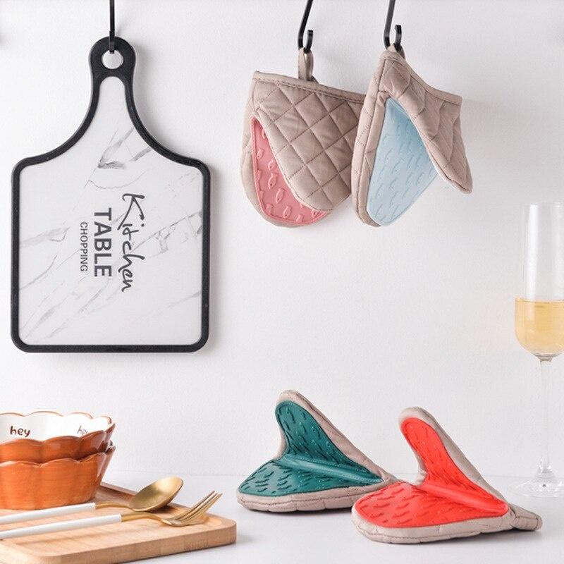 1PC Silicone Anti-scalding Oven Gloves Mitts Potholder Kitchen Silicone Gloves Tray Dish Bowl Holder Baking Insulation Hand Clip