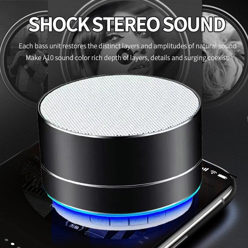Không dây Bluetooth Audio Mobile Phone Subwofer Mini Card Máy tính ngoài trời Hộp âm thanh di động khóa và tải Xịt màu cao: Đen