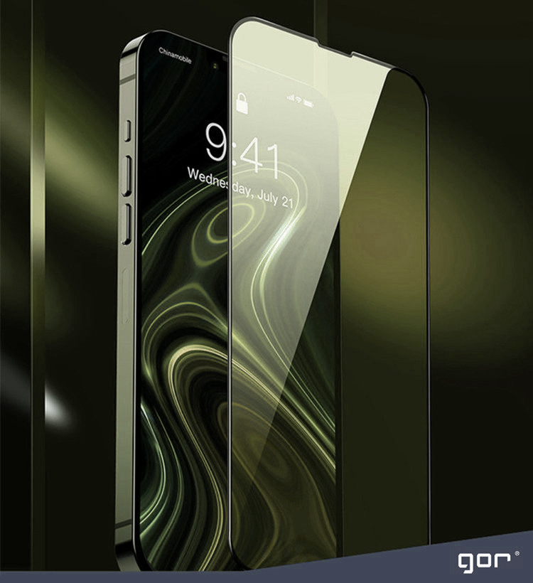 Kính Cường Lực Full Viền Đen GOR cho iPhone 15 / 15 Plus / 15 Pro / 15 Pro Max - Hàng Chính Hãng