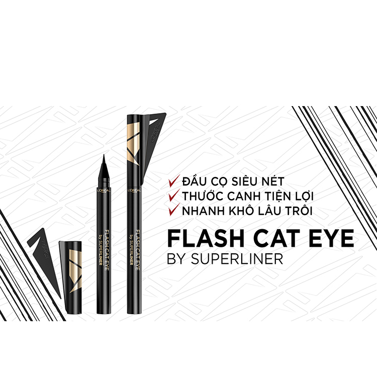 Bút Kẻ Mắt L'Oreal Paris Flash Cat Eye By Superliner Chống Nước Lâu Trôi PL805