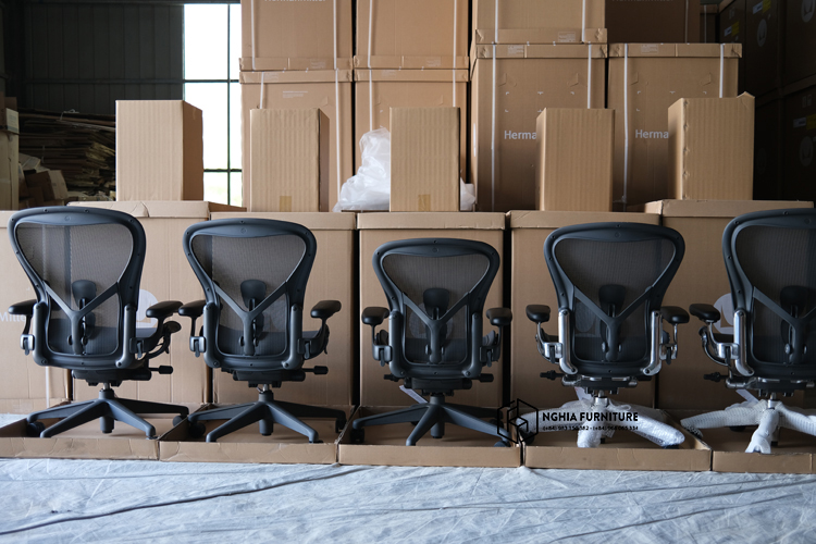 Ghế công thái học Herman Miller Aeron - Size B, ghế làm việc đứng đầu về hỗ trợ cột sống