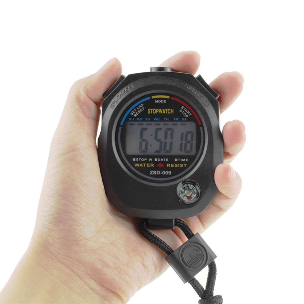 ZSD009 Electronic Digital Sport Stopwatch Timer with Date Time Alarm Compass for Outdoor Sports Fitness Coaches Referees