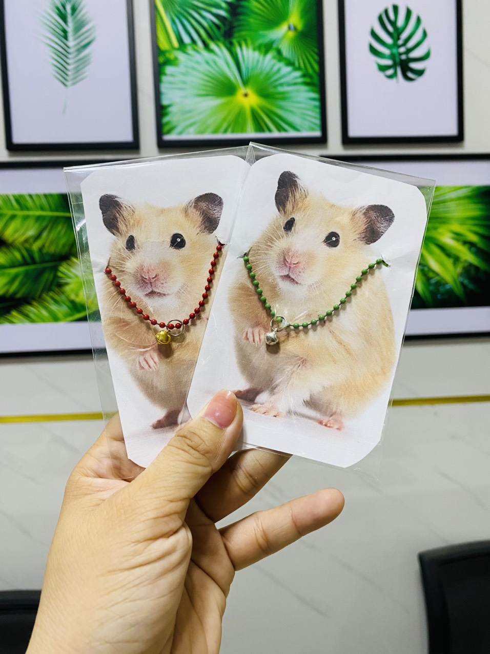 Vòng cổ có chuông dành cho hamster, sóc baby nhỏ có điều chỉnh kích thước