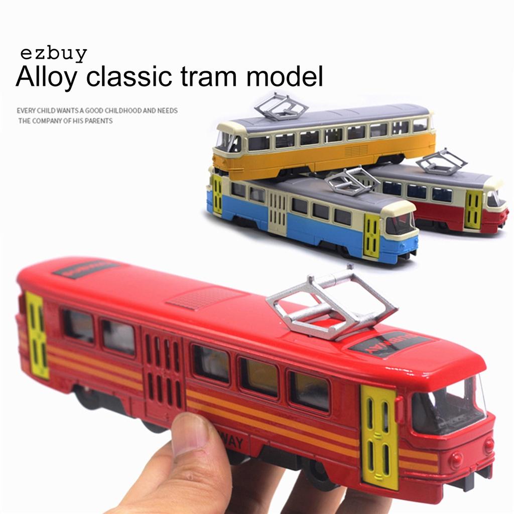 Light Effects Simulation Tram Model Alloy Trolley Bus Simulation Model Detailed for Children