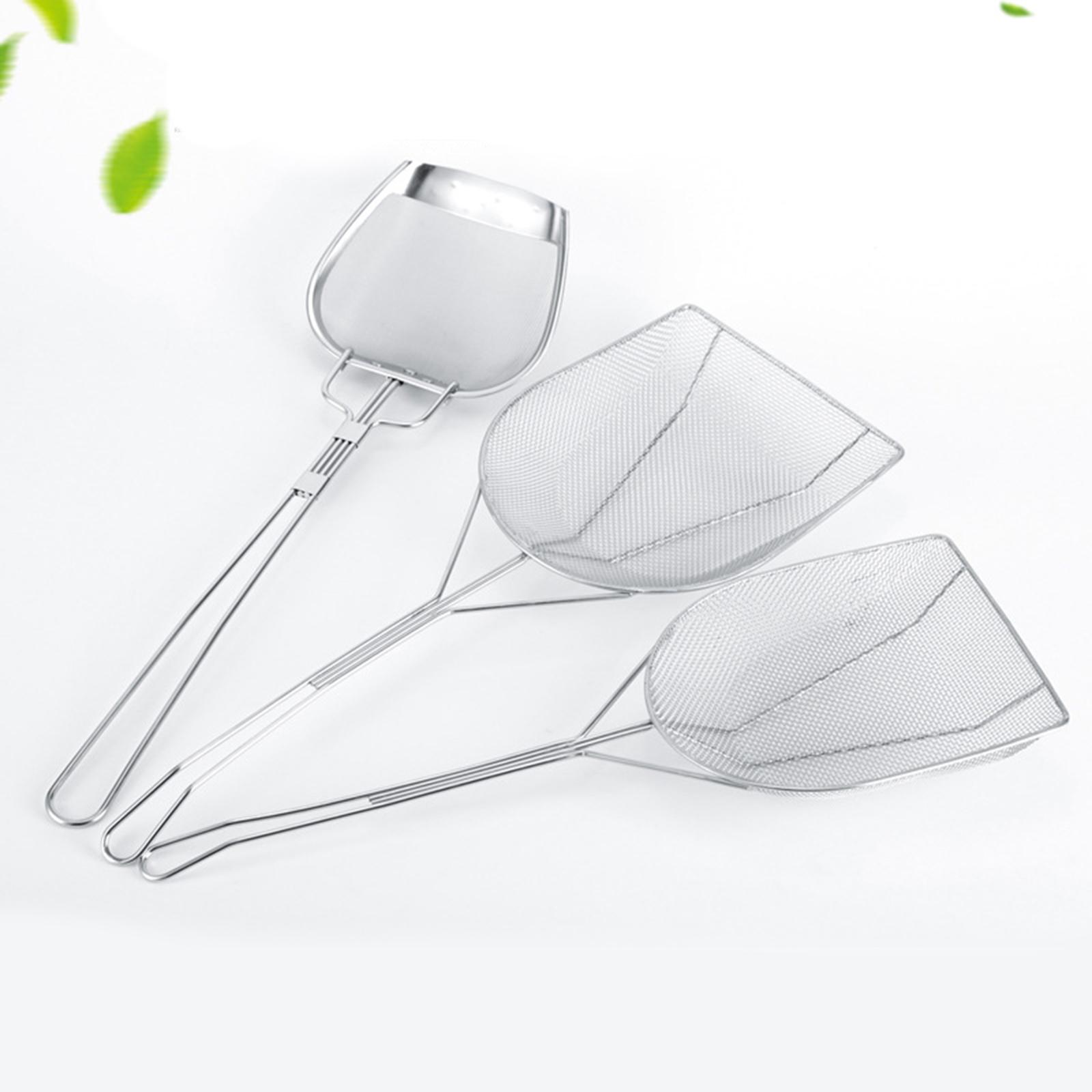 Chiwanji Stainless Steel Mesh Strainer Filter Spoon Kitchen Shovel Frying