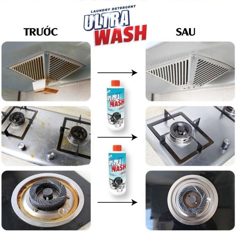 Nước Tẩy Rửa Đa Năng Ultra Wash Tẩy Rửa Xoong, Nồi, Chảo....