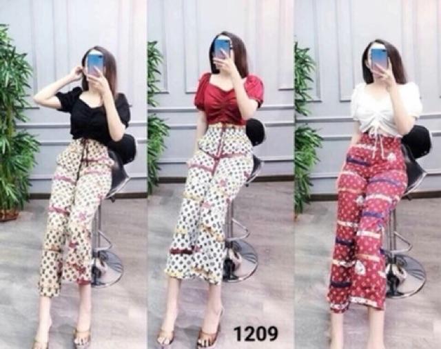 Áo croptop nhún ngực vải kate - Hình bảng màu chụp thật hoàn toàn