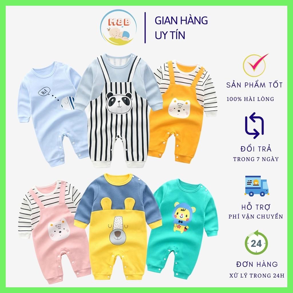 Bodysuit cho bé Cao Cấp bộ body liền thân dài tay cho bé trai bé gái sơ sinh 4-14kg, hàng Quảng Châu cực đẹp – BD09