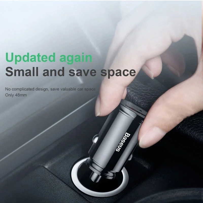 Bộ tẩu sạc nhanh đa năng dùng cho xe hơi Baseus Circular Plastic PPS Car Charger - hàng chính hãng