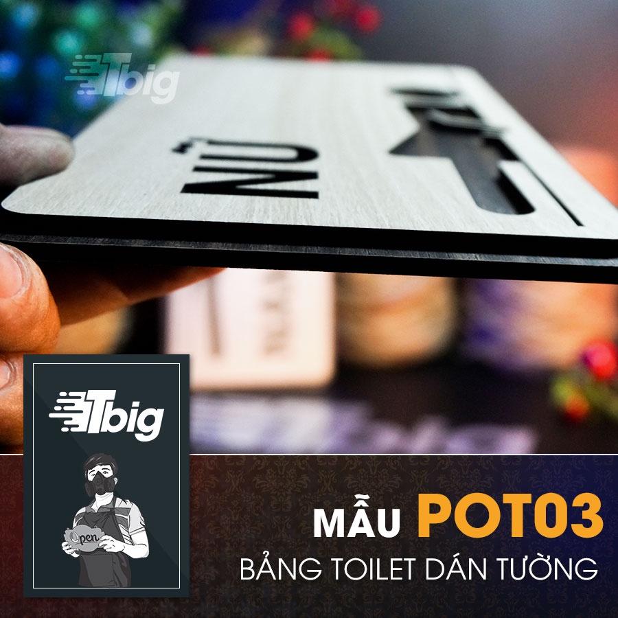 Biển toilet gỗ dán cửa nhà vệ sinh - mẫu thiết kế đẹp, sang trọng