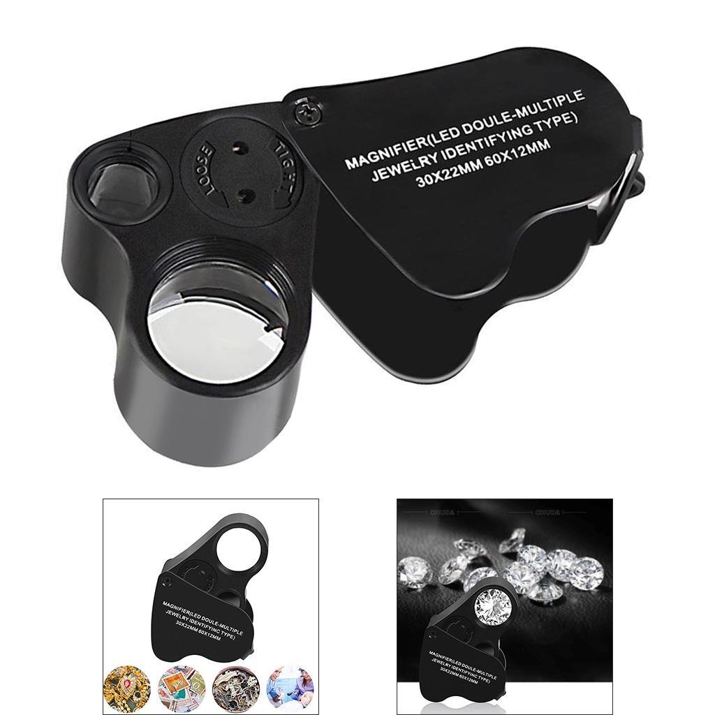 Collapsible 30X Loop w/ LED Light Magnifying
