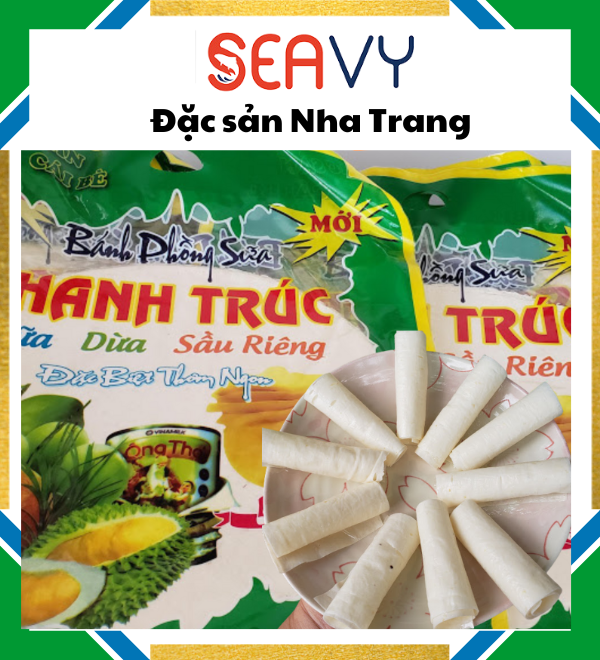 Đặc Sản Nha Trang - Bánh Phồng Sữa Thanh Trúc Loại Đại, Gói 300 Gram