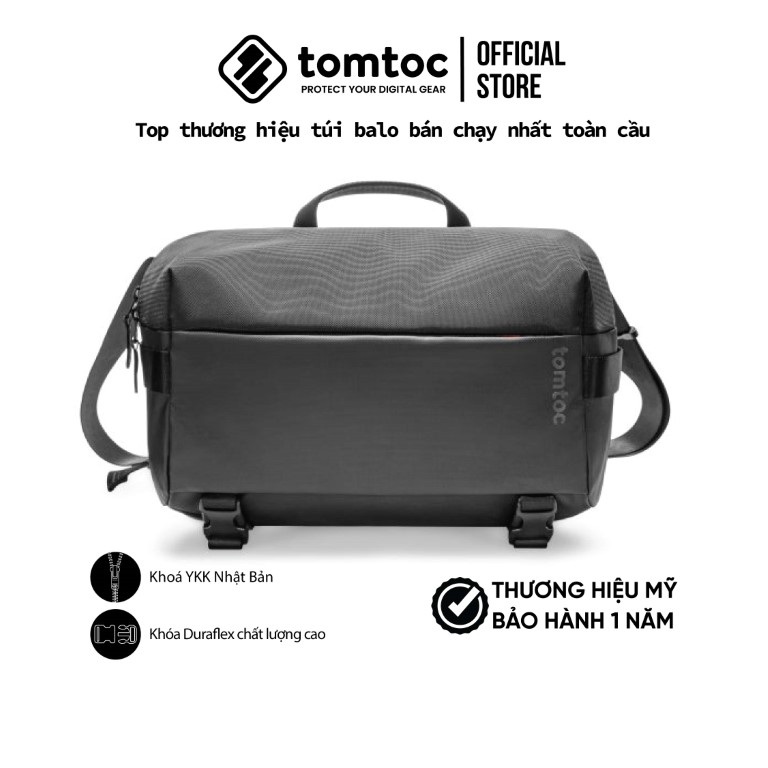 TÚI ĐEO VAI TOMTOC (USA) URBAN CODURA SLING BAG TRAVEL &amp;amp; WORK 13.3-14.2″ H02-C04D01 - Hàng chính hãng