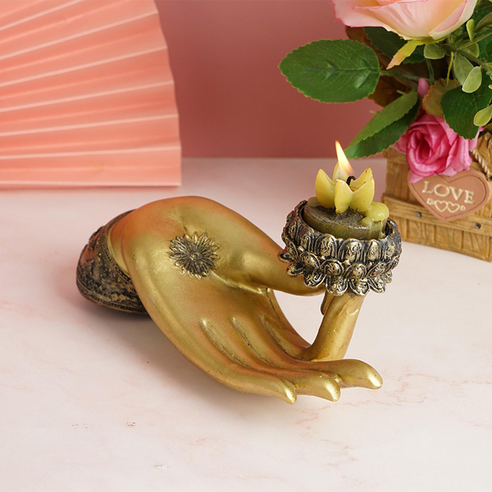 Hình ảnh Buddha Candle Holder Retro for Restaurant Decoration Meditation Relax Gift