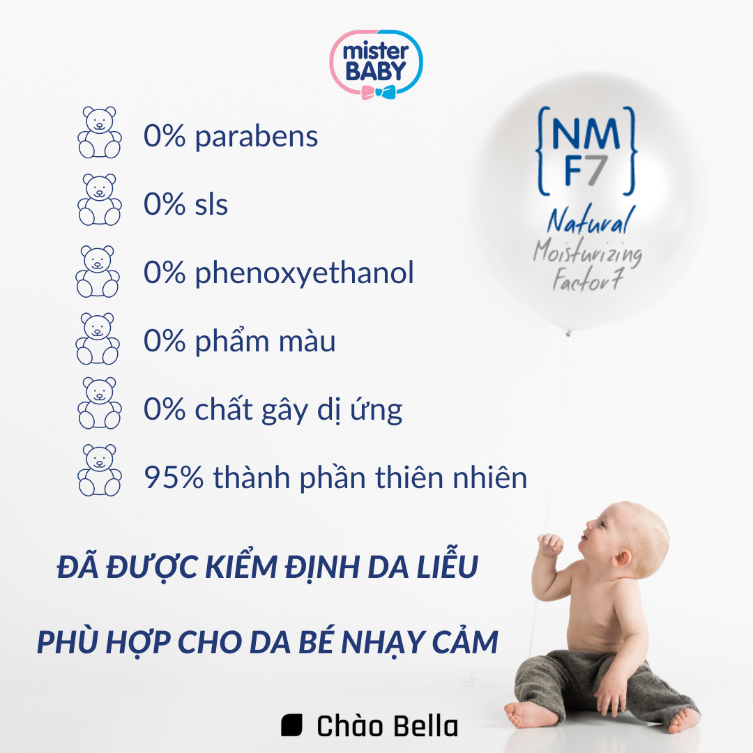 Kem Dưỡng Da Cho Bé Yêu Mister Baby Talc 150ml