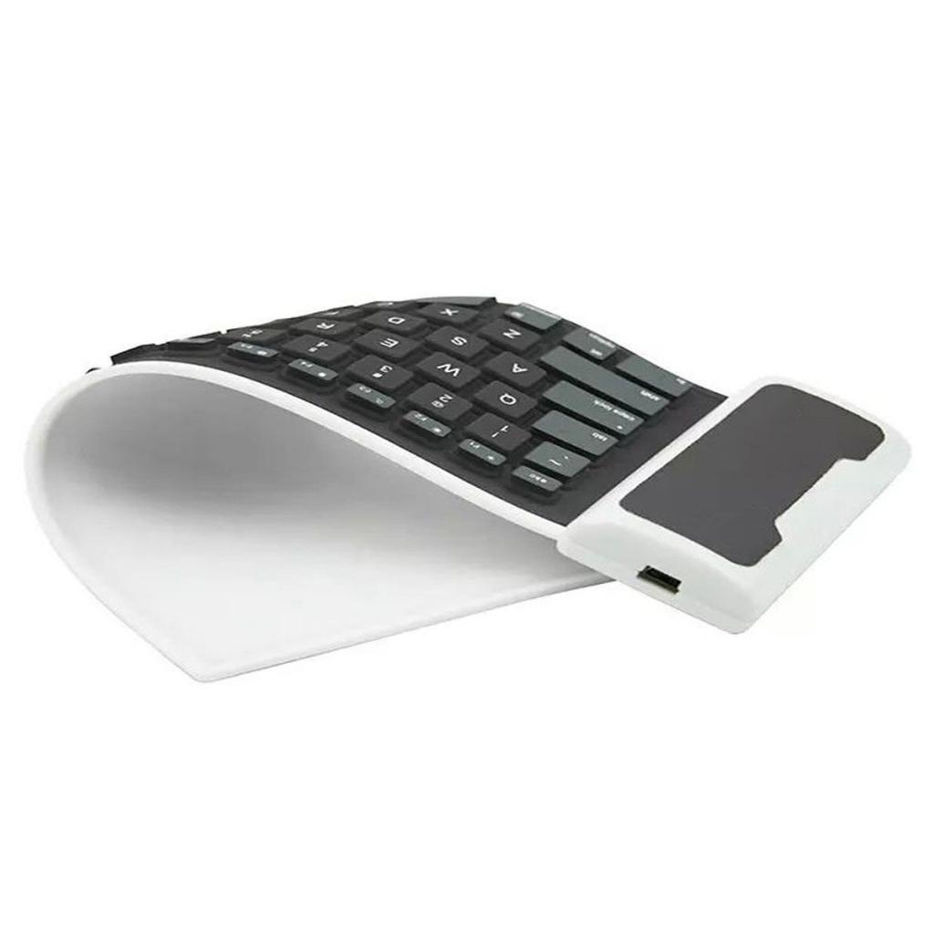 Waterproof Foldable Silicone Soft Mute 2.4G Wireless Keyboard for Laptops PC