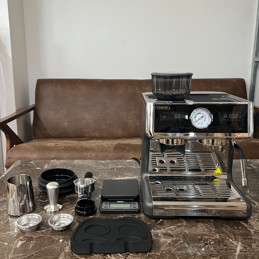 Máy pha cà phê Espresso chuyên nghiệp 3 in 1, thương hiệu Mỹ cao cấp HiBREW H7A, 3000W, Dung tích 2,8 lít, 20 bars - Bảo hành 12 Tháng, Hàng chính hãng