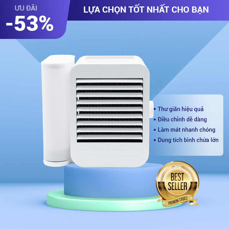 Quạt Điều Hòa Mini Thiết Kế Nhỏ Gọn, Làm Mát Nhanh Chóng, Dễ Dàng Mang Theo Mọi Nơi.