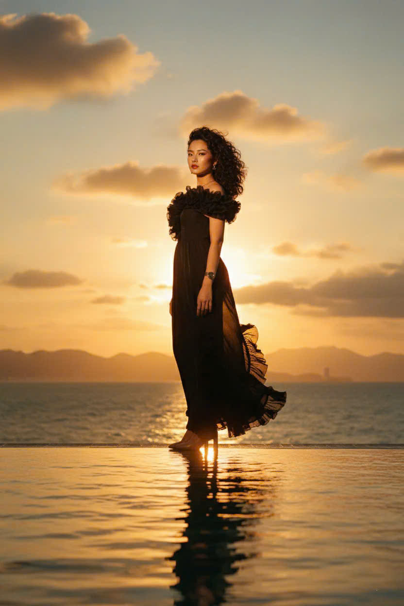 Đầm Maxi Trễ Vai, Đầm Dài Đi Tiệc, Đầm Dạ Hội Đen thời trang thiết kế Hity