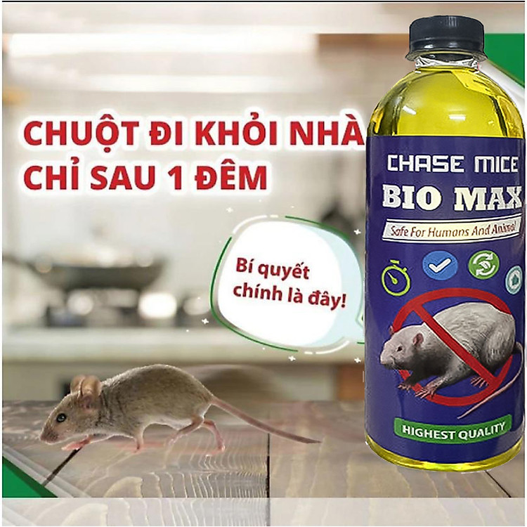 Chai Xịt Đuổi Chuột Biomax 500ml, Xịt Côn Trùng Thành Phần Tự Nhiên